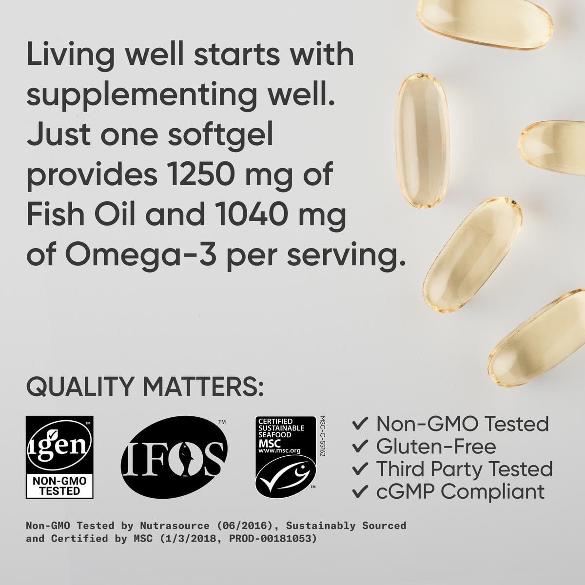 Triple Strength Omega 3 Fish Oil Burpless